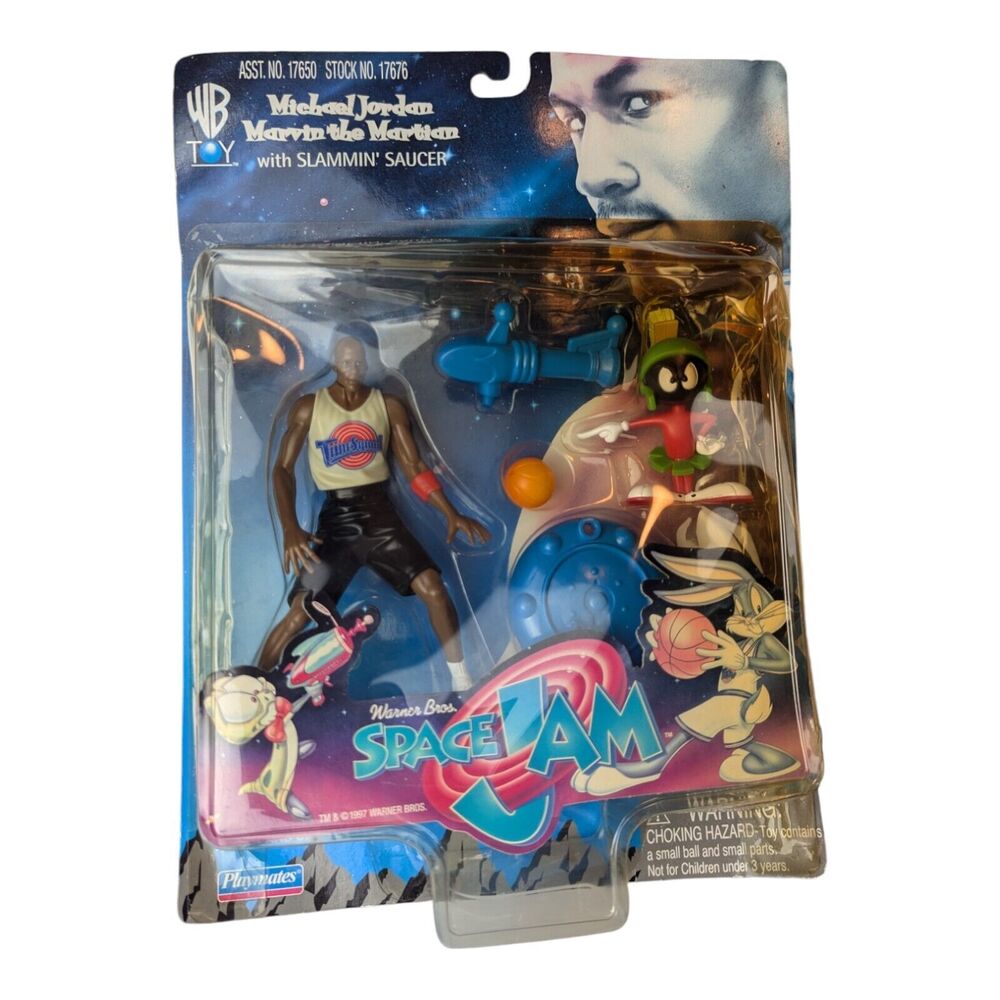 Space Jam Michael Jordan Marvin Martian Playmates 1996 Action Figure DAMAGED BOX
